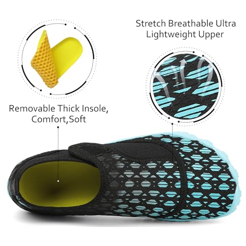 Water Shoes Mens Womens Quick-Dry Barefoot Swim Beach Pool Shoes Aqua Yoga Socks for Hiking Walking Diving Surf Outdoor Water Sports