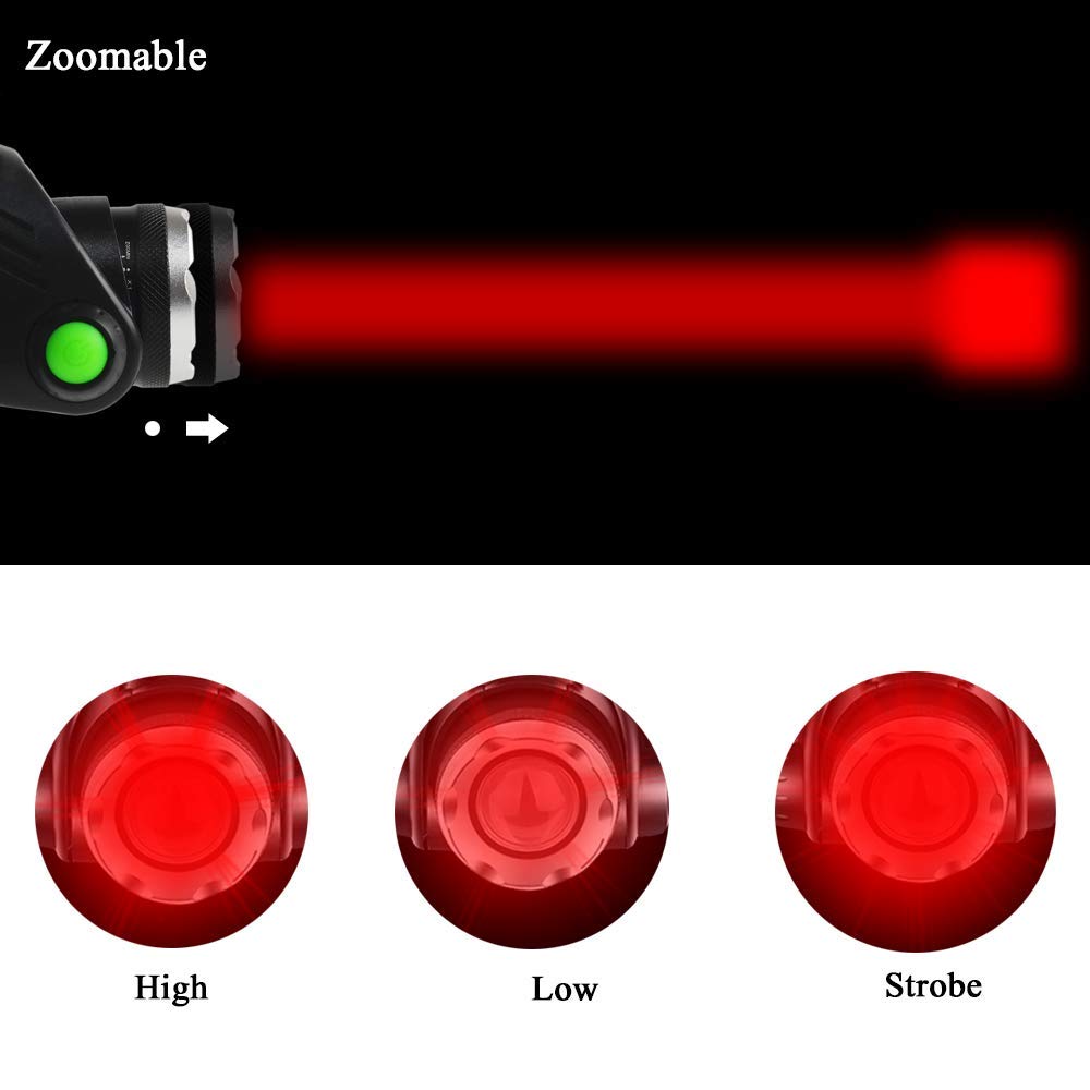 Red Light Headlamp and Green Light Headlamp Bundle