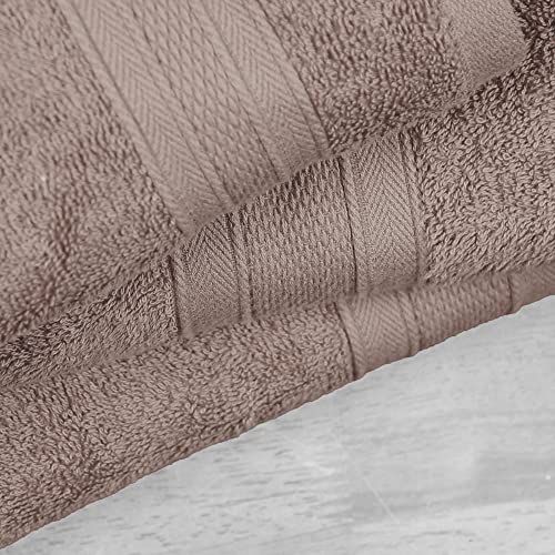 TRIDENT Soft & Plush Luxury Towel Set, 100% Cotton, 1 Bath Towel, 1 Hand Towel, 1 Washcloth, Highly Absorbent Towels for Bathroom, 3 Pieces snowclad White Towel Sets