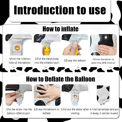 Cow Balloons,Cow Print Balloons,Number Balloons 0-9 for Cow Party Decoration,Funny Farm Balloons for Children's Birthday Farm Party Wedding Anniversary Decoration Supplies (Number 0)