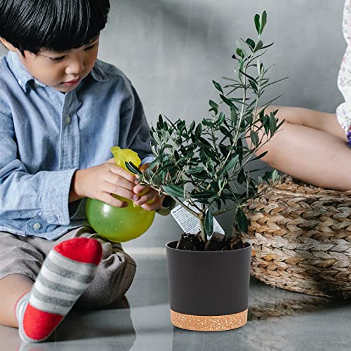 QCQHDU 2 Pack Window Boxes Planters,16”x 7" Self Watering Pots with Drainage Holes and Trays,Indoor Home Garden Modern Decorative Plant Pot for All House Plants Flowers Herbs (White)
