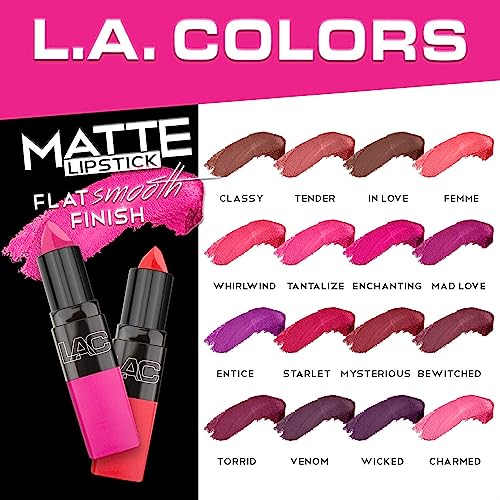 L.A. Colors Matte Lipstick, Enchanting, 1 Ounce