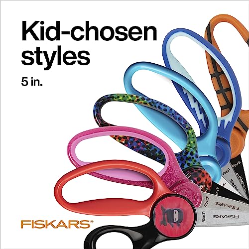 Fiskars® MVP Non-stick Pointed-tip Kids Scissors, Baseball (5 in.)