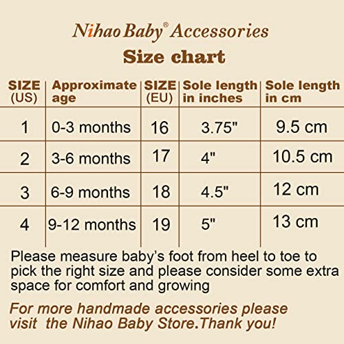 Nihao Baby Girl E-1-white Shoes and Headband Lace Mary-Jane-Flats 3-6 Months