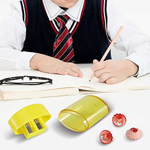 KIDMEN 2 Holes Pencil Sharpener,Pencil Sharpener for Kids,Pencil Sharpener Handheld-12 Pack