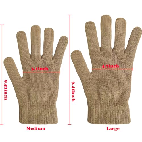 DALEDWN 5 Colors Winter Magic Gloves Unisex Adults Fits Most Men Women Teens Warm Gloves(Beige)