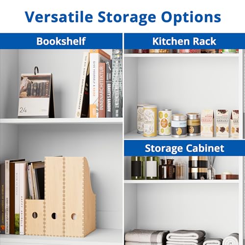 Cozy Castle Kitchen Pantry, 71" H Freestanding Rattan Pantry Cabinets with Doors, Adjustable Shelves and Drawer for Kitchen, Dining Room, Oak