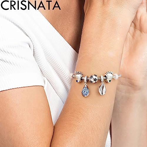 Sea Shell Conch Pendant Charms, fits Pandora Ocean Bracelet, 925 Sterling Silver Beach Seashell with Blue CZ Dangle Beads, Gifts for Granddaughter/Best Friends/Girlfriend/Wife