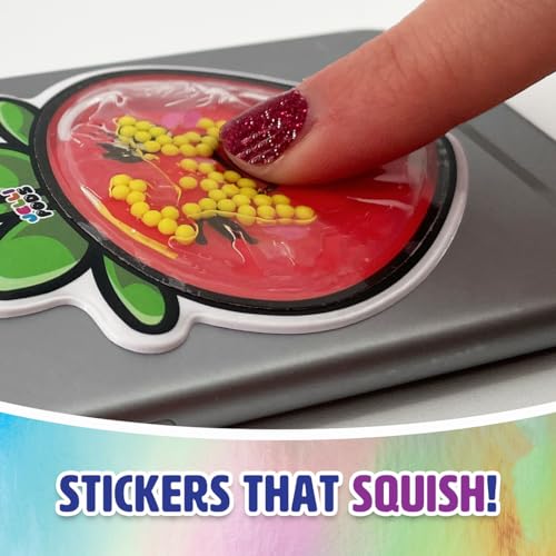 JelliPods - Adorable Animals - Reusable Sticker Bundle - Sensory Toy - Touch and Feel - Classroom Must Have - Tactile Sensory Fidget Activity for Kids - Includes 3 Reusable Puffy Stickers