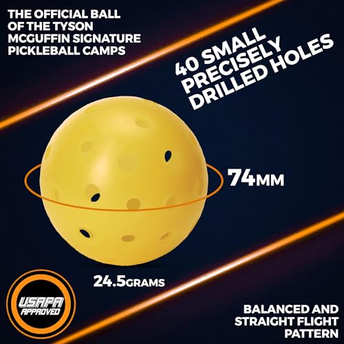 TOURNA Strike Outdoor Pickleballs (12 Pack) - USAPA Approved, Optic Yellow (PIKL-12-OY-O)