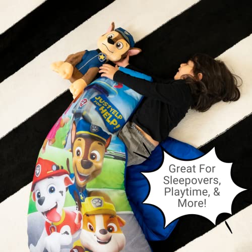 Paw Patrol Kids Soft Lightweight 2 Piece Sleeping/Slumber Bag and Sling Bag Set, 46"(L) X 26"(W), (Official Licensed Paw Patrol Product) by Franco