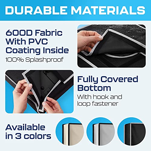 Outdoor TV Cover 22-24 Inch | Waterproof and Weatherproof TV Covers | Outdoor TV Enclosure | Smart Shield TV Screen Protector for Outside TV | Cover for Moving | TV Display Protectors – Beige