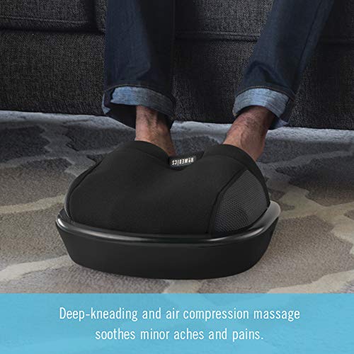 Homedics Shiatsu Air Max Foot Massager, Air Compression Massage, Deep-Kneading Rolling Massage, Soothing Heat, Pain Relief and Muscle Recovery, Relaxes Feet, Spa Therapy for Home or Office