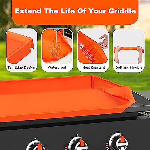 NancyL Griddle Cover for Blackstone, 【Upgraded Full-edge】 17 Inch BBQ Grill Cover Griddle Mat Silicone Protective Blackstone Griddle Accessories - Protect Griddle from Rust, Rodents, Insects, Debris