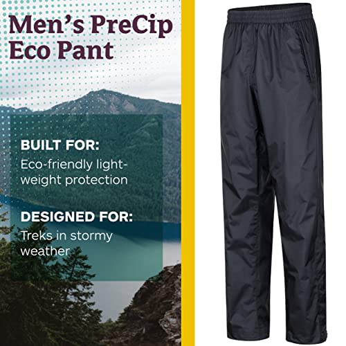 MARMOT Men's PreCip Eco Pant | Lightweight, Waterproof Pants for Men, Ideal for Hiking, Jogging, and Camping, 100% Recycled, Black, 2X-Large