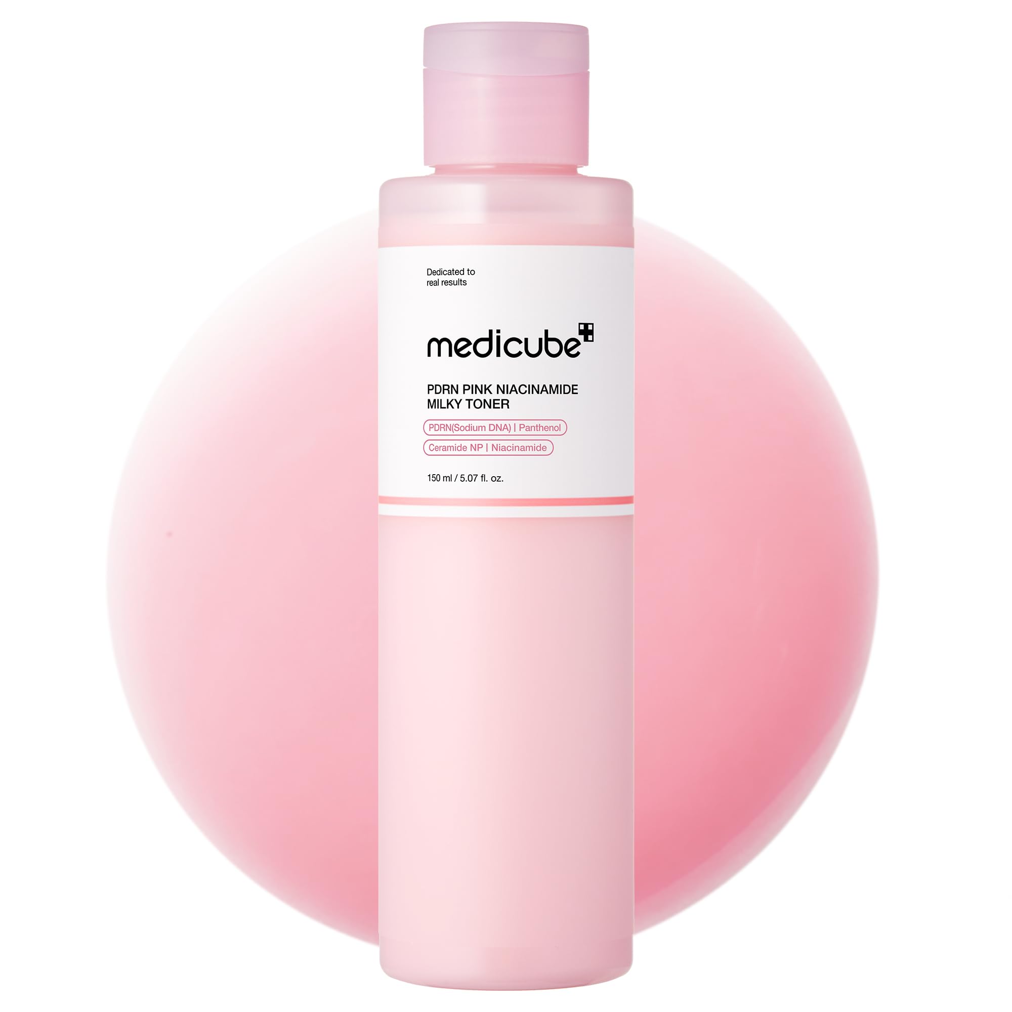 medicube PDRN Pink Niacinamide Milky Toner for Hydrating, Moisturizing, Soothing, Ceramide, Peptide, Glass Glow Skin, Korean Skincare | 150ml 5.07 fl. Oz.