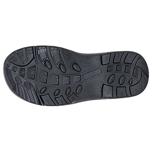 Propét Men's Daytona Flat Sandal, Black, 12