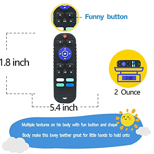 BIGSPINACH Cool Remote Tv Controller Teething Toy for Babies 3-12 Months Fun Baby Teether