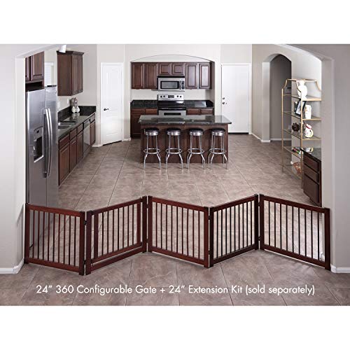 Primetime Petz 33237-E6 Extension Kit for 360 Configurable Walk Through Folding Pet Gate ,Walnut,24"