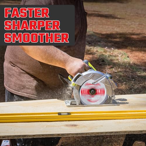 4 Pack 4 1/2 Circular Saw Blade 24T Carbide Tipped Teeth, Compact TCT Saw Blades for Cutting Various Wood, Plastic and Composite Materials, 3/8" Arbor, Fit Dewalt Craftsman Ryobi Milwaukee