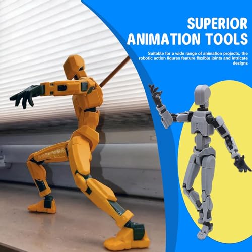 MerryXD Titan 13 Action Figure,Assembly Completed Dummy 13 Action Figure Lucky 13 Action Figure T13 Action Figure 3D Printed Multi-Jointed Movable, Nova 13 Action Figure Toy Orange