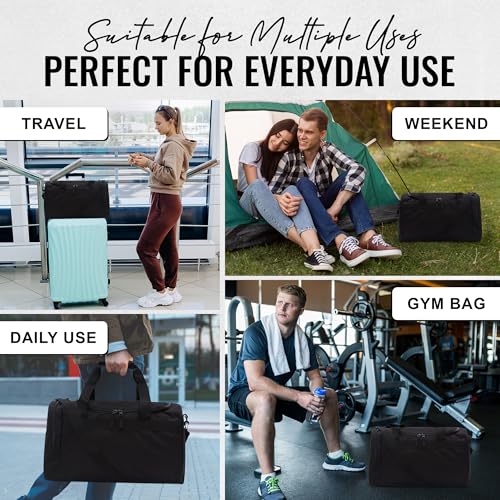 Jetstream Heavy Duty Hockey Bag | Multi Pocket Travel Duffel Bag | Large Sports Gym Equipment with Water Repellency | Foldable Luggage Bag with Padded Handles For Camping (36 Inch, Blue)
