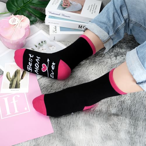 Mothers Day Socks Gifts for Her, Birthday Gifts for Women, Funny Mom Gifts from Daughter Son Best Mom Ever Socks Gifts