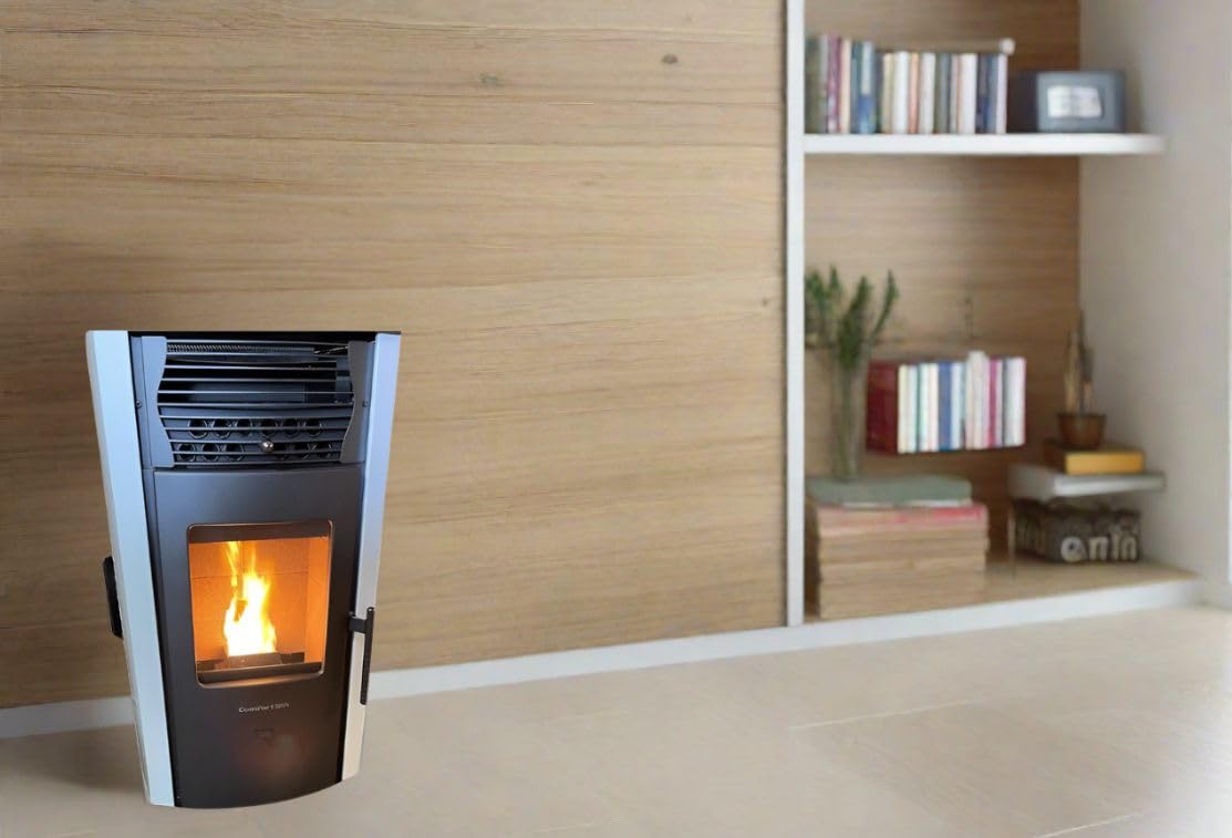 Comfortbilt HP50S Small Wood Pellet Stove Compact Heats 2,200 ft² 47 lb Hopper Arctic White