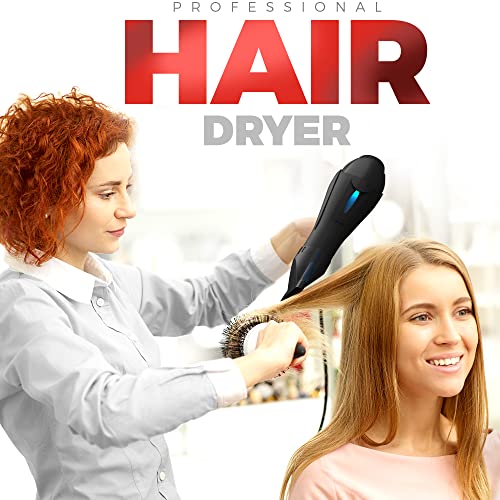 Professional 2200W Diffuser Hair Dryer for Curly and Natural Wavy Hair, Low Noise Negative Ionic Blow Dryer with Diffuser, The New Upgraded Motor & Ceramic Technology for Fast Drying by BELLFORNO