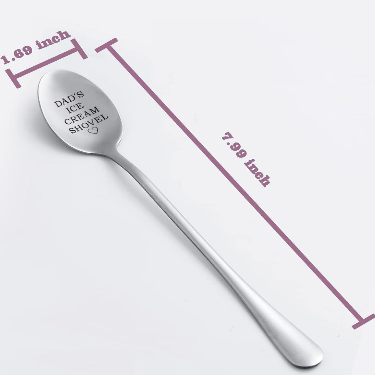 Father's Day Gifts for Dad, Dad's Ice Cream Shovel, Emotional Gifts for Dad, Funny Dad Birthday Gift, Stainless Steel Ice Cream Spoon Gift for Father's Day, Cute Christmas/Thanksgiving Gifts for Dad