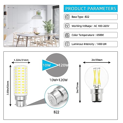 TZHILAN LED Refrigerator Light Bulb 4W-6W 40Watt Equivalent, Waterproof Replacement for Frigidaire, Freezer IP54, 120V E26 Daylight White 6000K, 2-Pack