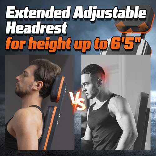 Lusper 800lb Upgraded Adjustable Weight Bench, Foldable Strength Training Bench for Full Body Workout (Black)