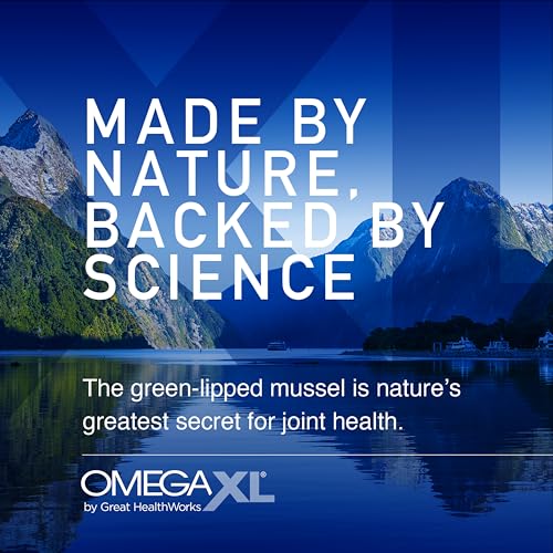 OmegaXL Joint Support Supplement - Natural Muscle Support, Green Lipped Mussel Oil, Soft Gel Pills, Drug-Free, 120 Count