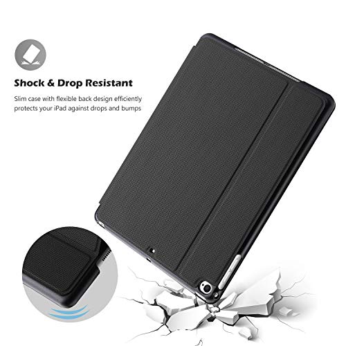 ProCase Smart Cover for iPad 9.7 (2018 & 2017, Old Model) / iPad Air 2 / iPad Air Case, Slim Stand Protective Folio Case for iPad 9.7 Inch 5th/6th Generation, Also Fit iPad Air 2 / iPad Air -Black