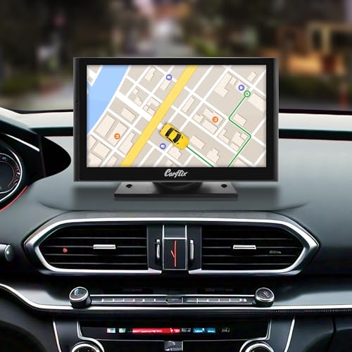 Carflix Portable Wireless CarPlay Screen for Car- 7 Inch Car Play Screen & Stereo Compatible with Android Auto and Apple CarPlay - Bluetooth, Navigation Screen for All Vehicles (7 Inch)