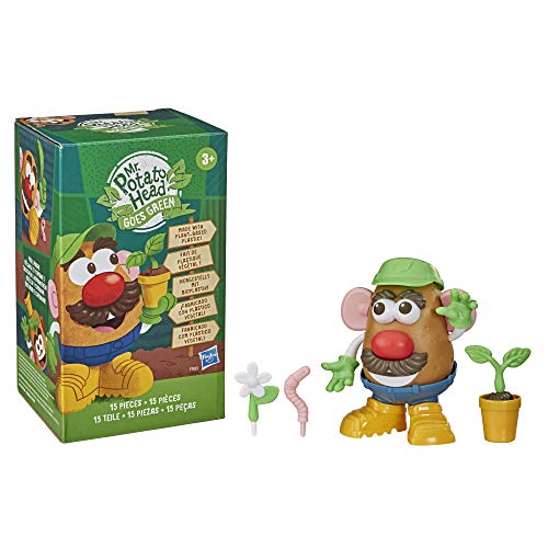 Mr Potato Head Goes Green Toy for Kids Ages 3 and Up, Made with Plant-Based Plastic and FSC-Certified Paper Packaging (Amazon Exclusive)