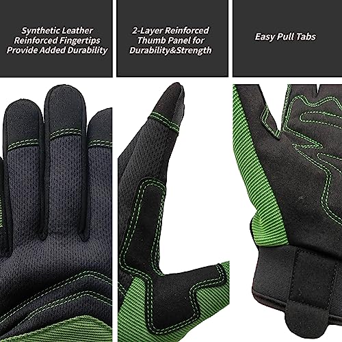 MSUPSAV Gardening Gloves for Gardening,Synthetic Leather Garden Gloves,Work Gloves with Touch Screen,Gardening Gifts for Women,Purple, Medium