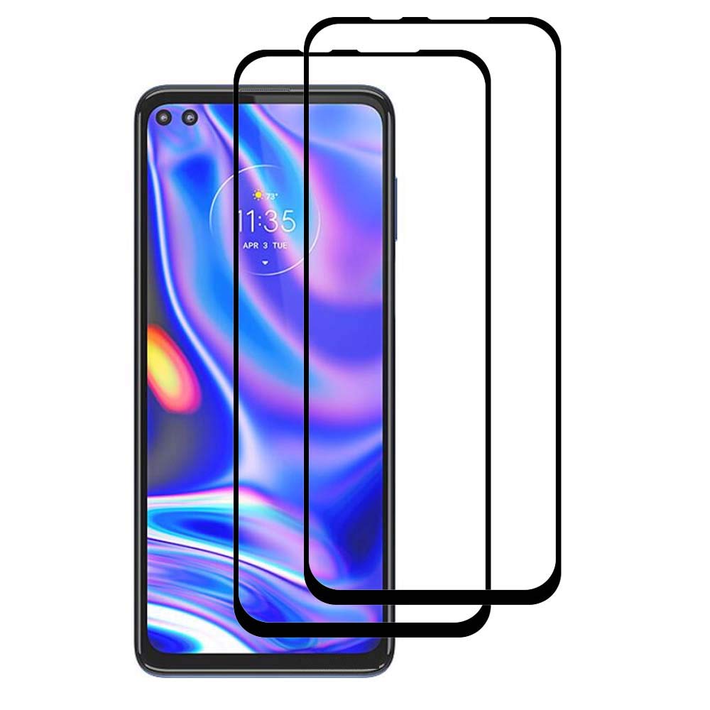 VIESUP for Motorola One 5G Full Coverage Screen Protector - [2pack] Ultra Thin Anti-Scratch Screen Tempered Glass Protective Film for Motorola Moto One 5G