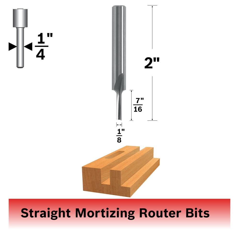Bosch 85209MC 1/8 in. x 7/16 in. Solid Carbide Single-Flute Straight Router Bit