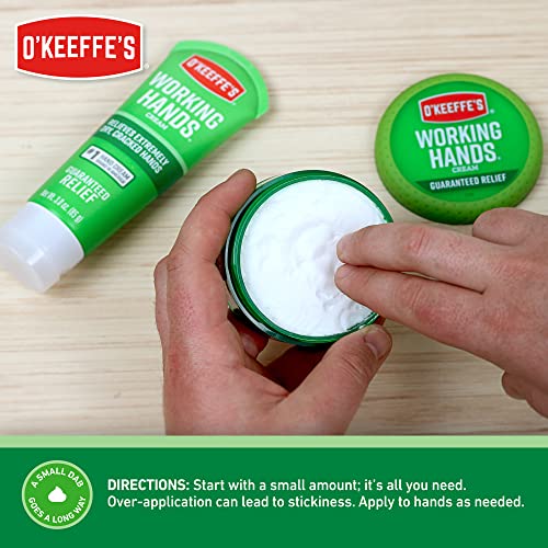 O'Keeffe's Working Hands Hand Cream for Extremely Dry; Cracked Hands; 3.4 Ounce Jar; (Pack 12)