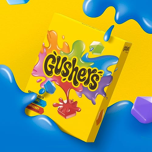 Gushers Fruit Flavored Snacks, Tropical, Gluten Free, 0.8 oz, 6 ct (Pack of 10)