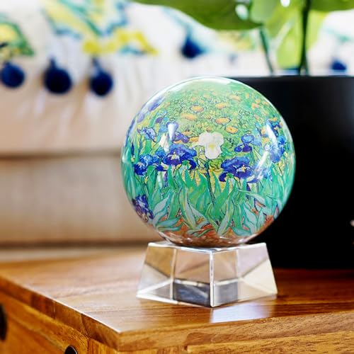 MOVA Van Gogh Irises 4.5” – Solar Rotating Globe Inspired by Famous Painting | Art Desk Décor | No Batteries or Wires
