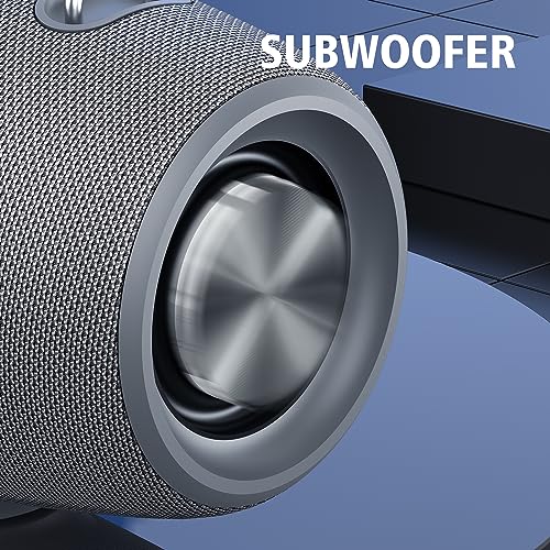 ZEALOT Bluetooth Speaker,75W Speakers Bluetooth Wireless Loud,IPX6 Waterproof Outdoor Speakers with Rich Bass,14400MAh Battery,20H Play,Stereo,Portable Speaker for Home,Party,Beach,Grey