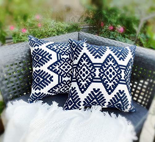 Awebest Embroidered Outdoor Pillows Covers