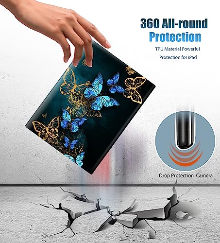 KUAELEN iPad Rotating Case for 2021 iPad 10.2 inch, Smart iPad 9th/8th/7th Generation Case with Pencil Holder, 360 Degree Roating Cover for iPad Air 3rd Generation 2019/iPad Pro 10.5, Cute Unicorn