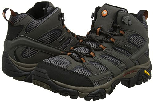 Merrell Men's Moab 2 MID GTX High Rise Hiking Boots, Grey Beluga, 11.5