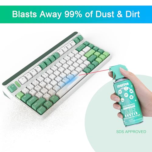 Compressed Canned Air Duster for Computer - iDuster Disposable Electronic Keyboard Cleaner for Cleaning Duster, 1PCS(3.5oz)