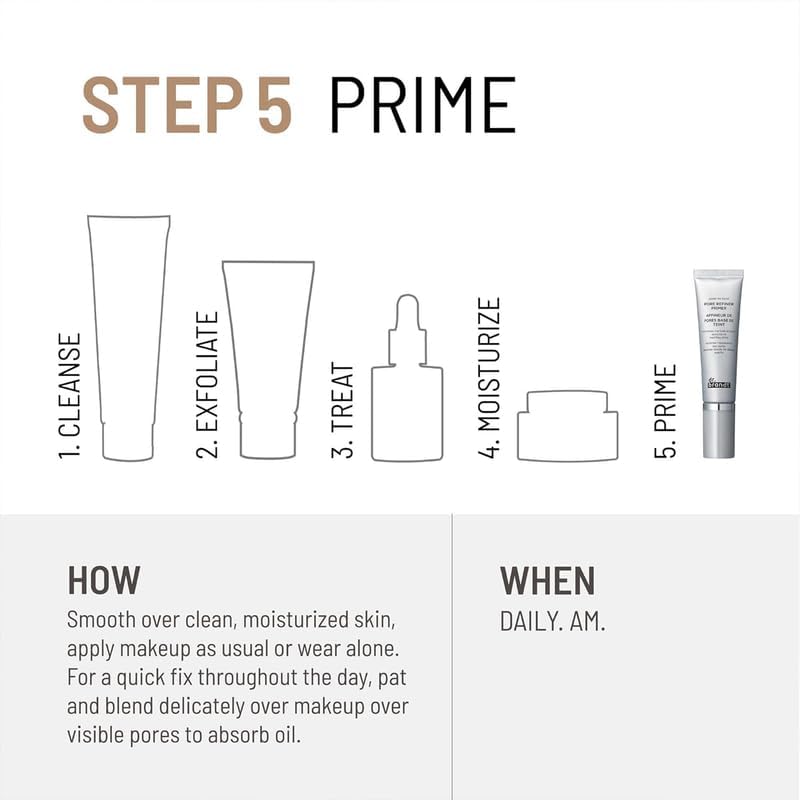 Dr. Brandt Pores No More Pore Refiner - Reduce Pores and Improve Skin Texture - Full Size (1 Fl Oz) + Mini (0.25 Fl Oz)