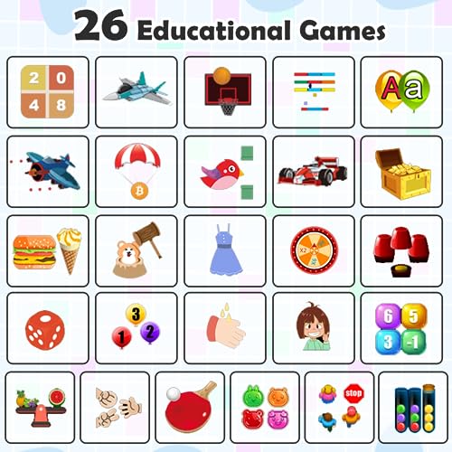 Luyiilo Kids Games Watch, with 26 Puzzle Games, Touch Screen, HD Camera, Alarm Clock, Toys for Ages 4-12 Years Old.Birthday Gift for Boys Girls (Black)