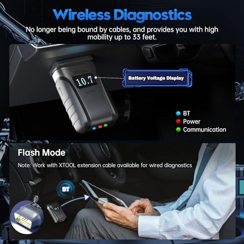 Wireless OBD2 Scanner for Android & iPhone, XTOOL Anyscan A30M 2024 Newest Bidirectional Scan Tool with Free Updates, All System Diagnostics, 21 Resets, ABS Bleed, Oil Reset, Upgraded Ver. of A30